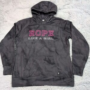 Hooey Sweatshirt Womens L Gray Hoodie Gorpcore Casual Pocket Cowgirl Roping